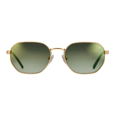 Vintage Frames Company Detroit Player Xl 18kt Gold In Green