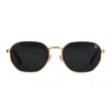 Vintage Frames Company Detroit Player Xl 18kt Gold In Black
