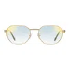 Vintage Frames Company Detroit Player Xl Double Rope Edition 18kt Two-tone Gold In Gold