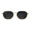 Vintage Frames Company Detroit Player Xl Double Rope Edition 18kt Two-tone Gold In Gold