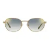 Vintage Frames Company Detroit Player Xl Double Rope Edition 18kt Two-tone Gold In Gold
