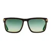Vintage Frames Company Don 24kt Gold Black Acetate Edition In Green