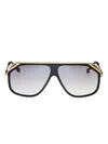 Vintage Frames Company Eastwood Geometric Frame Sunglasses In Black