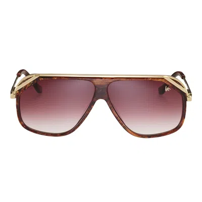 Vintage Frames Company Eastwood Marbled Wood Acetate In Brown