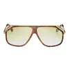 Vintage Frames Company Eastwood Marbled Wood Acetate In Brown