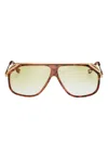 Vintage Frames Company Eastwood Marbled Wood Acetate In Brown