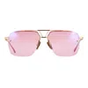 Vintage Frames Company Falcon Rimless Drill Mount 24kt Rose Gold In Pink