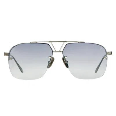 Vintage Frames Company Falcon Rimless Drill Mount 24kt White Gold In Gray