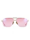 Vintage Frames Company Falcon Rimless Sunglasses In Pink