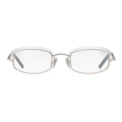 Vintage Frames Company Genius Rimless 24kt White Gold In Transparent