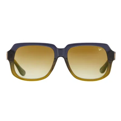 Vintage Frames Company Gentleman Blue Acetate In Brown