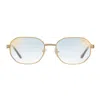 Vintage Frames Company Hustler Double Rope Edition 18kt Two-tone Gold In Gold