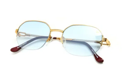 Vintage Frames Company Hustler Half Rim 18kt Gold In Multi