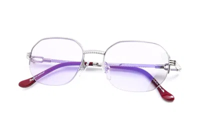 Vintage Frames Company Hustler Half Rim 18kt White Gold In Multi