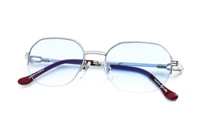 Vintage Frames Company Hustler Half Rim 18kt White Gold In Multi