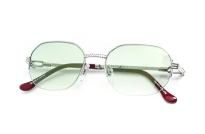 Vintage Frames Company Hustler Half Rim 18kt White Gold In Multi