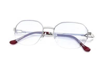 Vintage Frames Company Hustler Half Rim 18kt White Gold In Multi