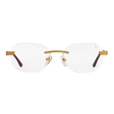 Vintage Frames Company Hustler Rimless Drill Mount 24kt Gold