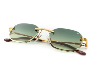 Vintage Frames Company Hustler Rimless Drill Mount 24kt Gold