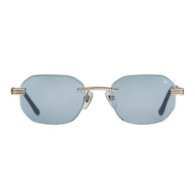 Vintage Frames Company Hustler Rimless Drill Mount 24kt White Gold In Multi