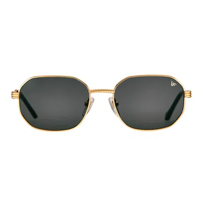 Vintage Frames Company Hustler Signature Series 18kt Gold In Black