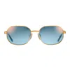 Vintage Frames Company Hustler Signature Series 18kt Gold In Blue