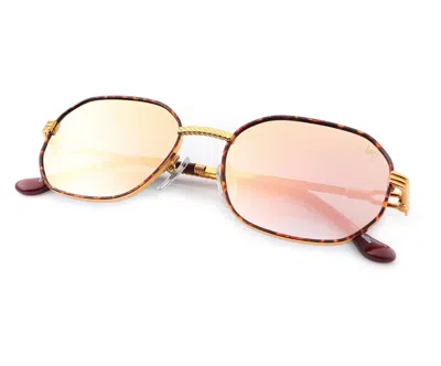Vintage Frames Company Hustler Tortoise Edition 18kt Gold In Brown Tortoise