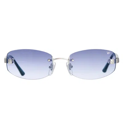 Vintage Frames Company Ibiza Rimless Drill Mount 24kt White Gold In Metallic