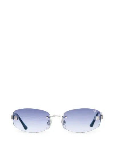 Vintage Frames Company Ibiza Rimless Sunglasses In Silver