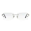 Vintage Frames Company Icon Rimless Drill Mount 24kt White Gold In Gray