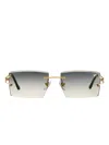 Vintage Frames Company Icon Rimless Drill Mount Sunglasses In Blue