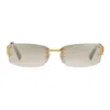 Vintage Frames Company Infamous Rimless Drill Mount 24kt Gold In Gold