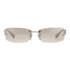 Vintage Frames Company Infamous Rimless Drill Mount 24kt White Gold In Metallic