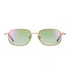 Vintage Frames Company Juice 18kt Gold In Green