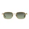 Vintage Frames Company Juice 18kt Gold In Green