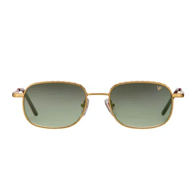 Vintage Frames Company Juice 18kt Gold In Green