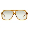 Vintage Frames Company King Size Amber Translucent Acetate In Brown