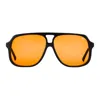 Vintage Frames Company King Size Black Acetate In Orange
