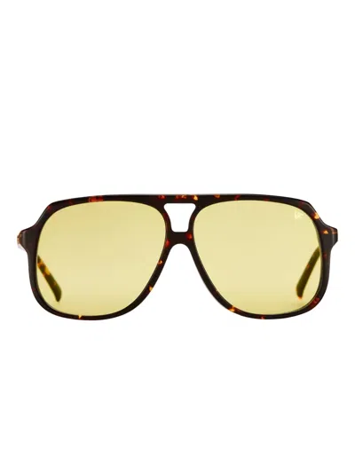 Vintage Frames Company King Size Sunglasses In Brown