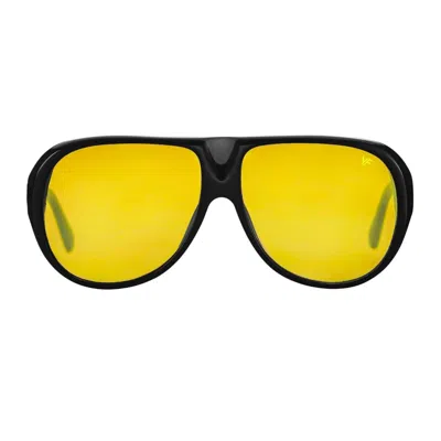 Vintage Frames Company Lebowski Black Acetate In Gold