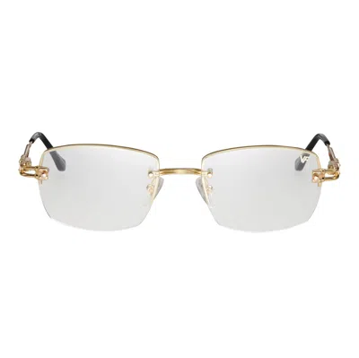 Vintage Frames Company L'enfant Terrible Rimless Drill Mount 24kt Gold