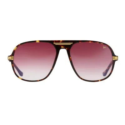 Vintage Frames Company Lucky Brown Tortoise Acetate In Pink