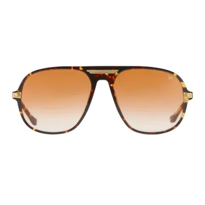 Vintage Frames Company Lucky Brown Tortoise Acetate In Orange