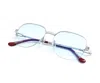 Vintage Frames Company Mayor Half Rim 18kt White Gold In Blue