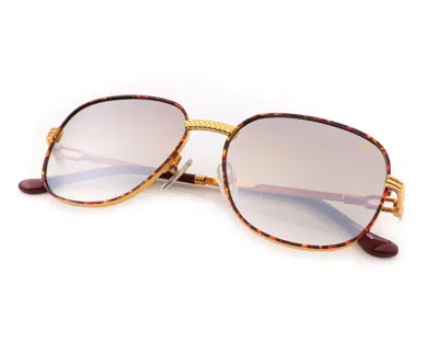Vintage Frames Company Mayor Tortoise Edition 18kt Gold In Tortoise / Yellow Gold