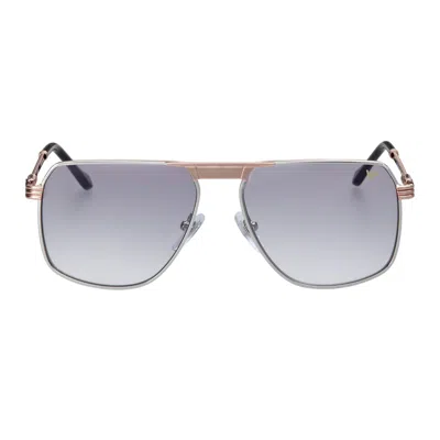 Vintage Frames Company Medellin 18kt Two-tone Rose Gold In Blue