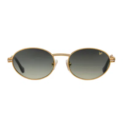 Vintage Frames Company Pac Double Rope Edition 18kt Two-tone Gold In Green