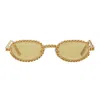 Vintage Frames Company Pac Full Cuban Edition 24kt Gold In Brown