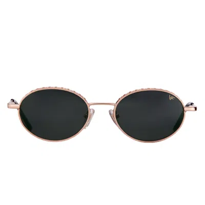 Vintage Frames Company Power 18kt Rose Gold In Black