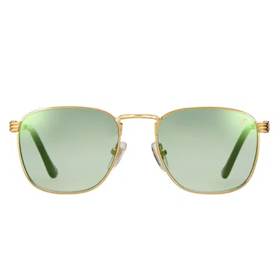 Vintage Frames Company Pusher 18kt Gold In Green